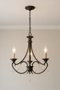 Elegant chandelier installed in a home in Ampthill VA For a Dining Room What Size Chandelier Should You Choose?