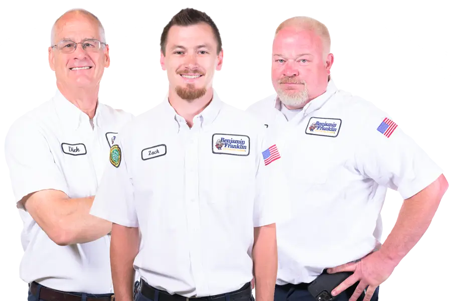 Professional Benjamin Franklin plumbers in Richmond, VA, ready to provide expert plumbing services with exceptional customer care.